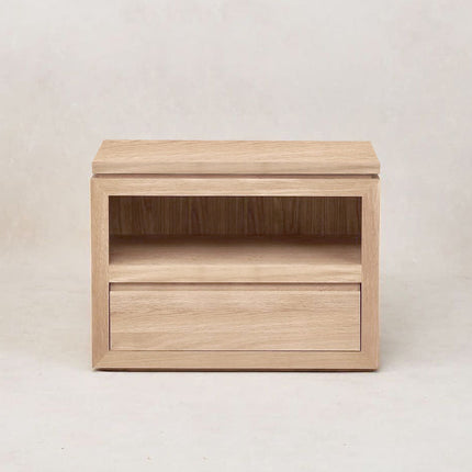 Sofita Wood Nightstand - White Oak End Tables TriadCommerceInc Wide