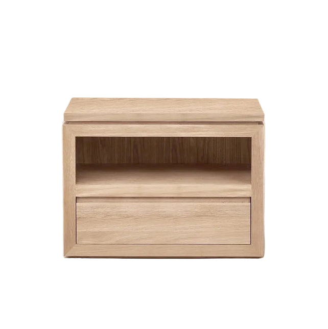 Sofita Wood Nightstand - White Oak End Tables TriadCommerceInc