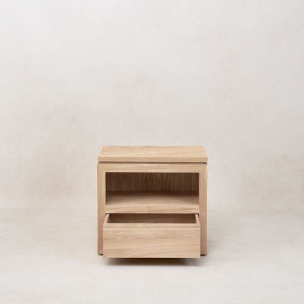 Sofita Wood Nightstand - White Oak End Tables TriadCommerceInc