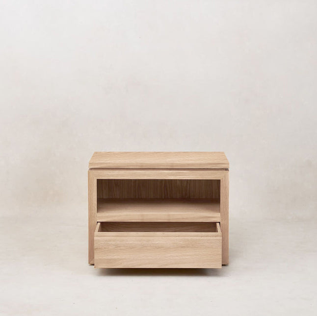 Sofita Wood Nightstand - White Oak End Tables TriadCommerceInc