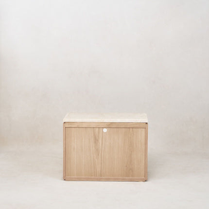 Sofita Marble Nightstand - White Oak End Tables TriadCommerceInc