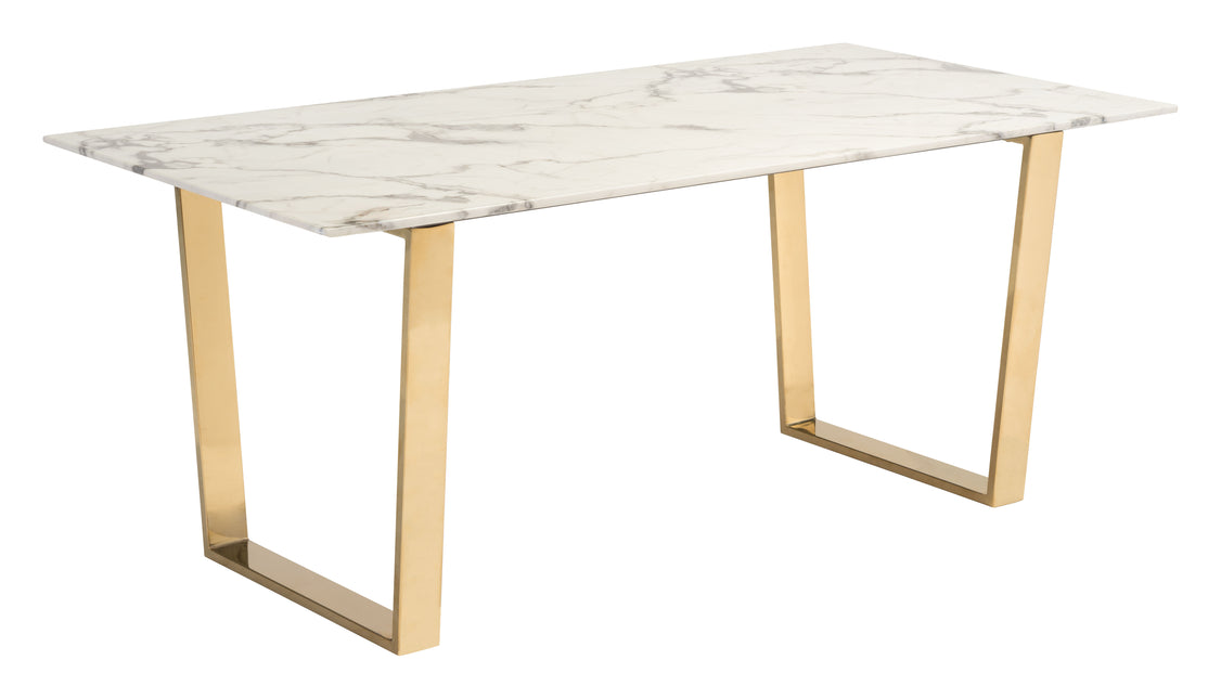 Atlas Dining Table White & Gold Tables TriadCommerceInc Default Title  