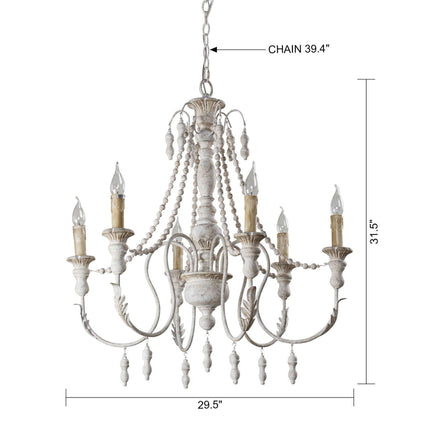 Billiter 6-Light Wood Chandelier TriadCommerceInc