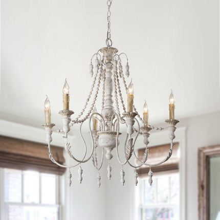 Billiter 6-Light Wood Chandelier TriadCommerceInc