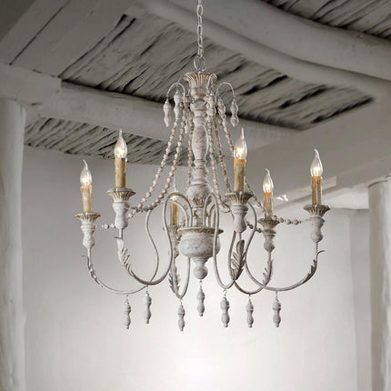 Billiter 6-Light Wood Chandelier TriadCommerceInc