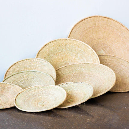 Binga Blonde Natural Woven Wall Basket Wall Basket TriadCommerceInc