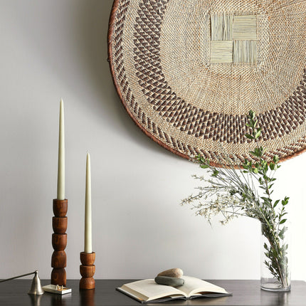 Totem Pine Wood Taper Candlestick Holder Décor Collection TriadCommerceInc