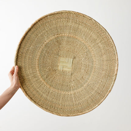 Binga Blonde Natural Woven Wall Basket Wall Basket TriadCommerceInc Extra Large