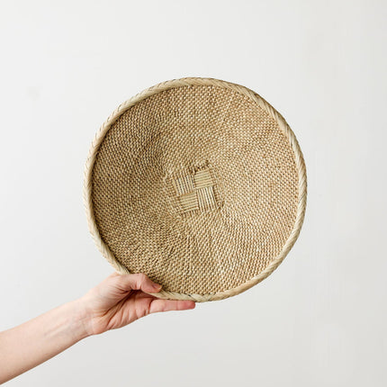 Binga Blonde Natural Woven Wall Basket Wall Basket TriadCommerceInc Small