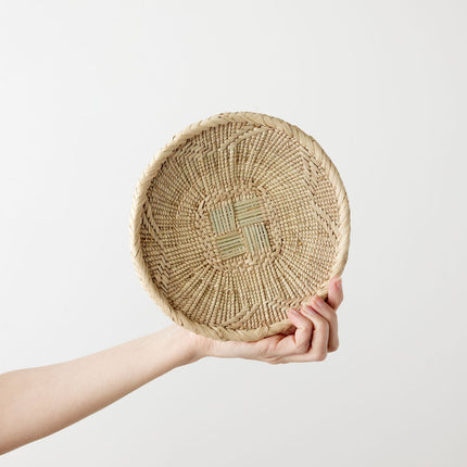 Binga Blonde Natural Woven Wall Basket Wall Basket TriadCommerceInc Extra Small