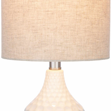 Gulmarrad Textured Ivory Ceramic Table Lamp Table Lamps TriadCommerceInc