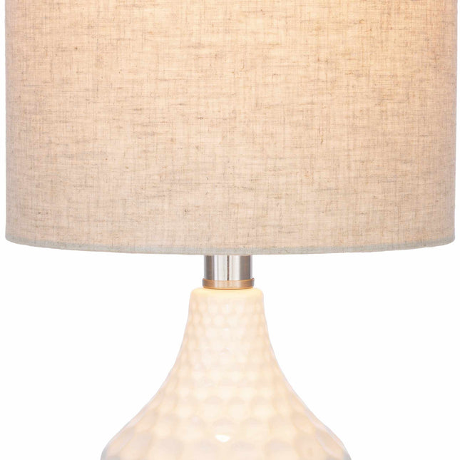 Gulmarrad Textured Ivory Ceramic Table Lamp Table Lamps TriadCommerceInc