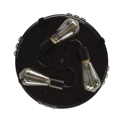 Black 3-Light Farmhouse Flush Mount Ceiling Light Fixture Home Decor > Lighting > Ceiling Lights TriadCommerceInc