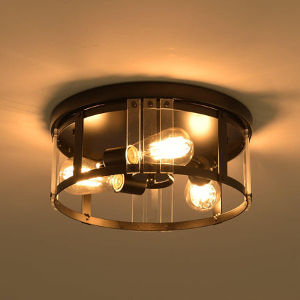 Black 3-Light Farmhouse Flush Mount Ceiling Light Fixture Home Decor > Lighting > Ceiling Lights TriadCommerceInc