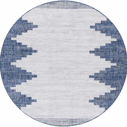 Djugun Navy Indoor & Outdoor Rug Rugs TriadCommerceInc 6'7" Round