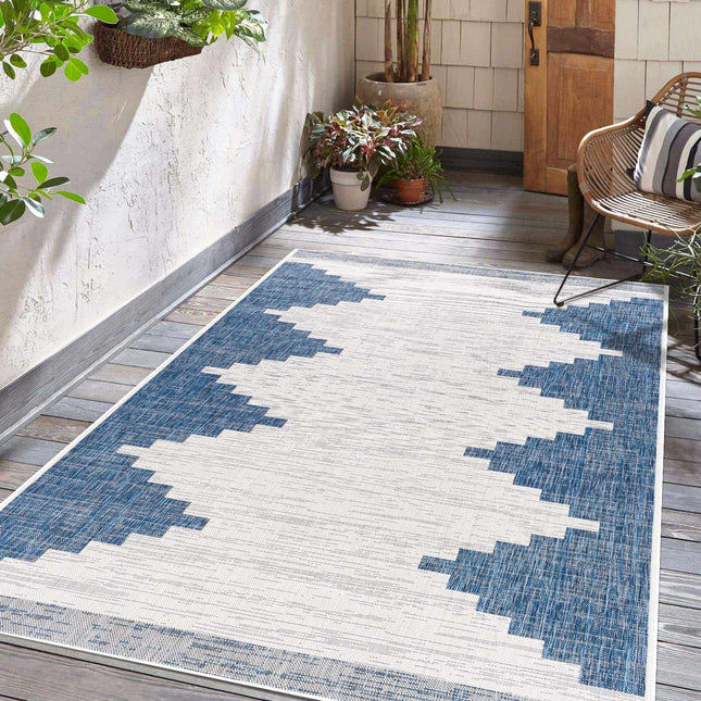 Djugun Navy Indoor & Outdoor Rug Rugs TriadCommerceInc