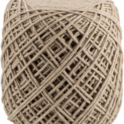 Bellingen Gray Handwoven Textured Pouf Poufs TriadCommerceInc 16" x 16" x 18" Cylinder