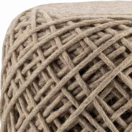 Bellingen Gray Handwoven Textured Pouf Poufs TriadCommerceInc