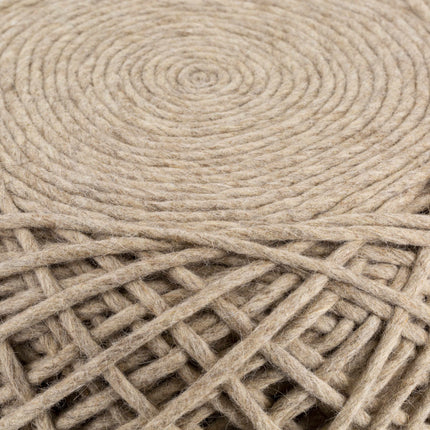 Bellingen Gray Handwoven Textured Pouf Poufs TriadCommerceInc