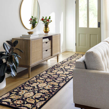 Blomkest Black&Yellow Traditional Wool Carpet - Promo Rugs TriadCommerceInc 2'3" x 12' Runner