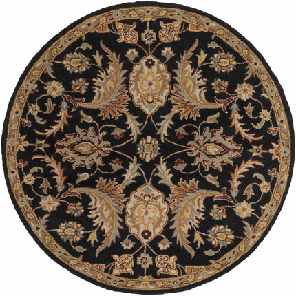 Blomkest Black&Yellow Traditional Wool Carpet - Promo Rugs TriadCommerceInc 6' Round