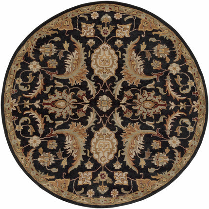 Blomkest Black&Yellow Traditional Wool Carpet - Promo Rugs TriadCommerceInc 8' Round
