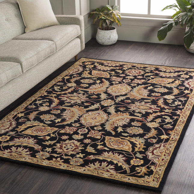 Blomkest Black&Yellow Traditional Wool Carpet - Promo Rugs TriadCommerceInc