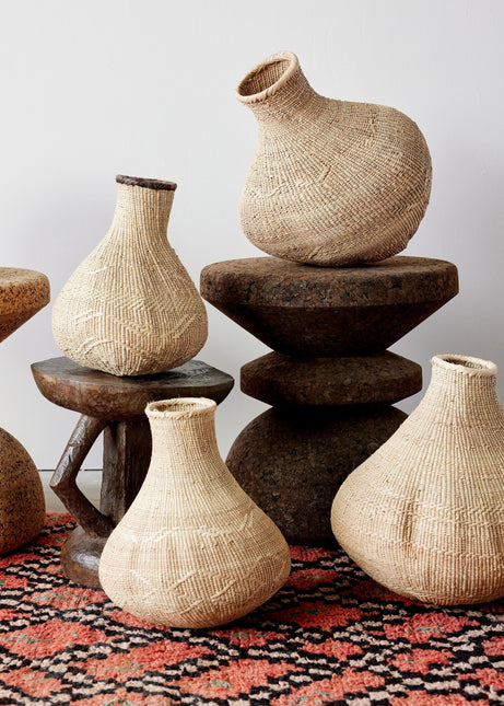 Binga Nongo Natural Woven Gourd Basket Baskets & Vessels TriadCommerceInc