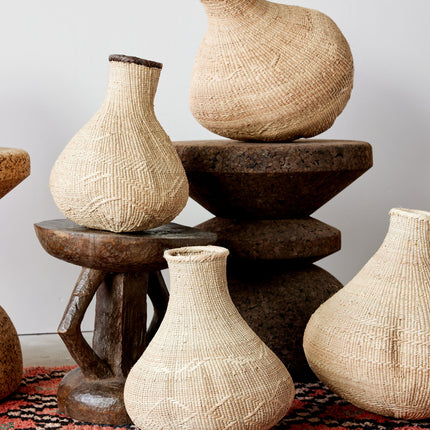 Binga Nongo Natural Woven Gourd Basket Baskets & Vessels TriadCommerceInc