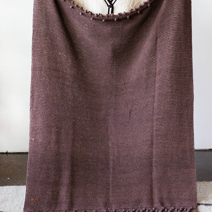 Bobble Lace Edged Eco-Cotton Throw Throw Pillows & Blankets TriadCommerceInc Pecan