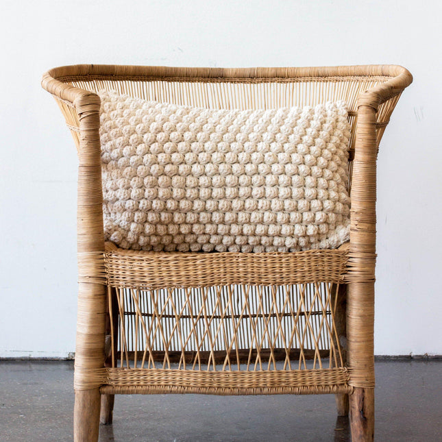 Cotton Bobbles Textured Throw Pillow Pillows TriadCommerceInc Natural White Cover ONLY