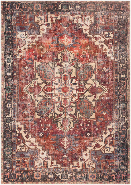 Bondville Vintage Flat Pile Washable Rug Rugs TriadCommerceInc 5'3" x 7'3" Rectangle