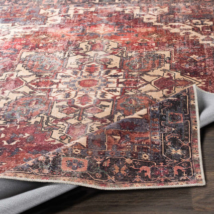 Bondville Vintage Flat Pile Washable Rug Rugs TriadCommerceInc