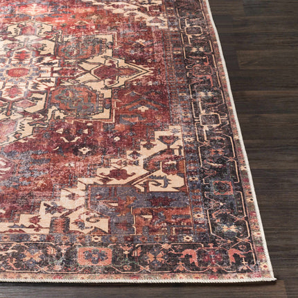 Bondville Vintage Flat Pile Washable Rug Rugs TriadCommerceInc
