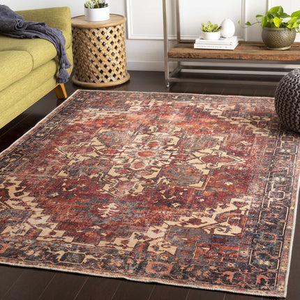 Bondville Vintage Flat Pile Washable Rug Rugs TriadCommerceInc