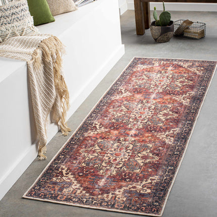 Bondville Vintage Flat Pile Washable Rug Rugs TriadCommerceInc