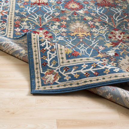 Neola Navy Blue Damask Area Rug Rugs TriadCommerceInc