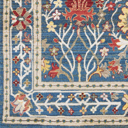 Neola Navy Blue Damask Area Rug Rugs TriadCommerceInc