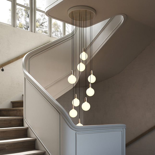 Nine Pendant in Brass + Sphere IV Home Decor > Lighting > Ceiling Lights > Pendant Lights > Cluster Pendants TriadCommerceInc