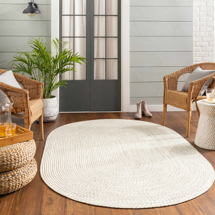Beige Braided Faux Jute Rug Rugs TriadCommerceInc