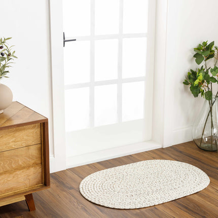 Beige Braided Faux Jute Rug Rugs TriadCommerceInc
