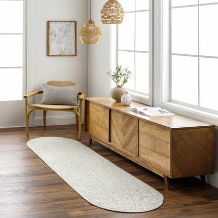 Beige Braided Faux Jute Rug Rugs TriadCommerceInc