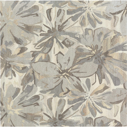 Ilfeld Athena Beige Floral Wool Rug Rugs TriadCommerceInc 8' Square