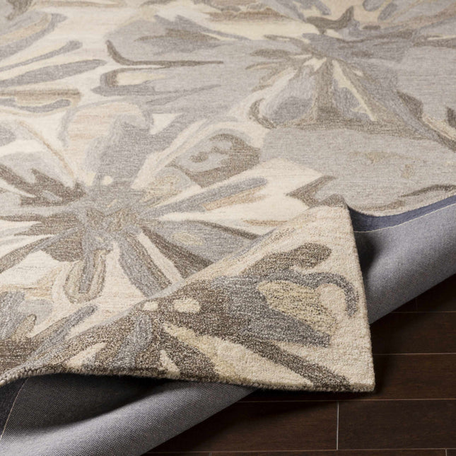 Ilfeld Athena Beige Floral Wool Rug Rugs TriadCommerceInc
