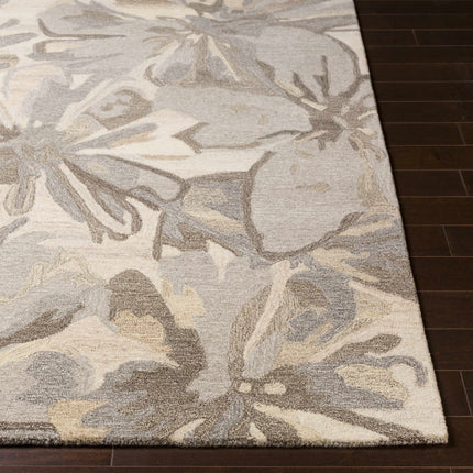 Ilfeld Athena Beige Floral Wool Rug Rugs TriadCommerceInc