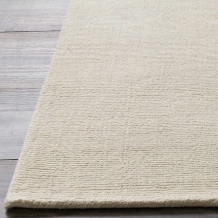 Brockton Solid Wool Light Beige Area Rug Rugs TriadCommerceInc