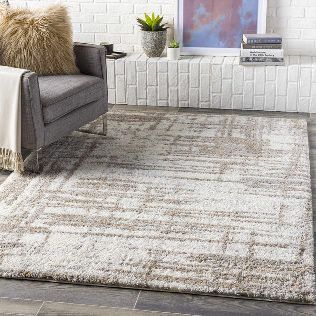 Broulee Abstract Striped Plush Rug Rugs TriadCommerceInc