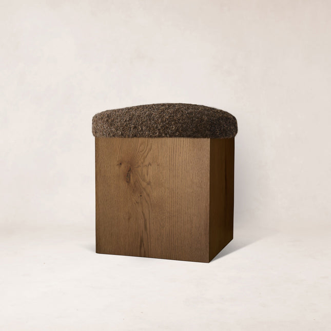 Saddle Oak Ottoman - Mocha Ottomans TriadCommerceInc