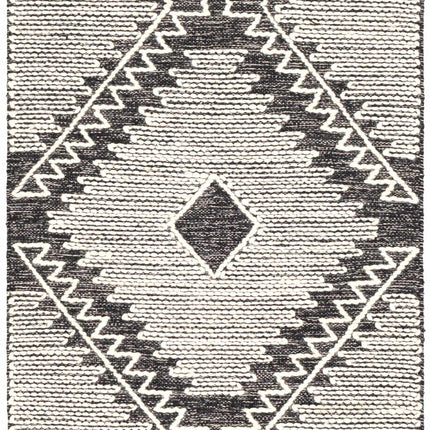Brownhills Cream&Black Trellis Cotton Area Rug Rugs TriadCommerceInc 2'6" x 8' Runner