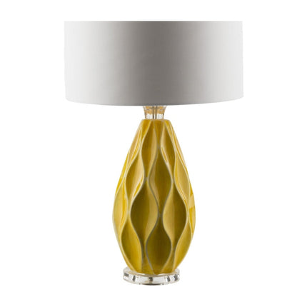 Lushnje Modern Saffron Table Lamp Lighting TriadCommerceInc 27.5"H x 16"W x 16"D